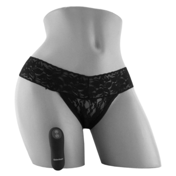 Pipedream Fetish Fantasy Remote Control Panties Black + Size ABS/PVC Spandex Poly