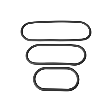 Kinksters Ultimate Slim Silicone Ring Trio - Black