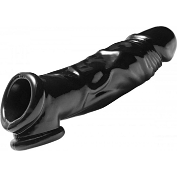 Penis Sheath and Ball Stretcher - XR Brands Master Series AE258 Black 29cm
