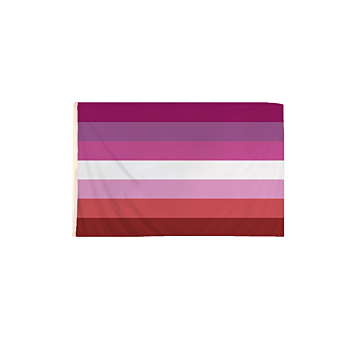 -" signifies spacing

No material provided: 
- Pride 5x3 Lesbian Flag - Multi Color

No color provided: 
- Pride 5x3 Lesbian Flag - 

Both material and color provided: 
- Pride 5x3 Lesbian Flag - Multi Color