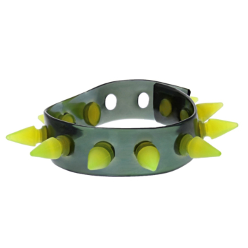 Zac's Yellow Spike UV Bracelet.