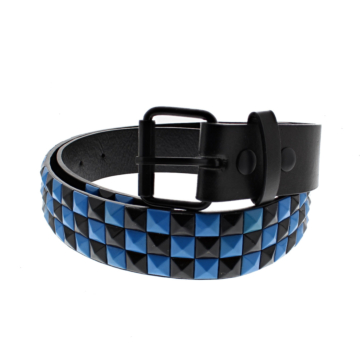 Kinksters Chessboard Belts Turquoise Leather.