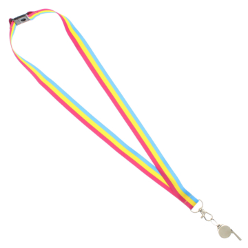 Blank_Space Pansexual Lanyard Multi-Color Metal