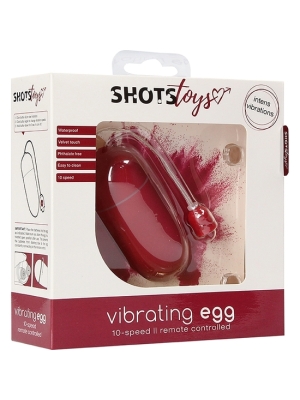 Red Vaginal Egg by Shots Media: 10 Speed Vibrations