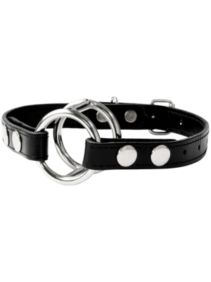 Xr Strict Leather Black Gag-Stainless & Leather.