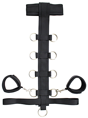 Indulge in Kink: Black Eco Leather Handcuffs and Collar