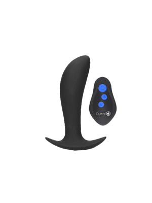 Shots Media's Black Silicone Butt Plug with E-stim & Vibrations: The Ultimate Intimate Pleasure Machine (not including the GTIN)