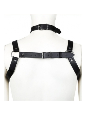 Kinksters Black Harness with Collar