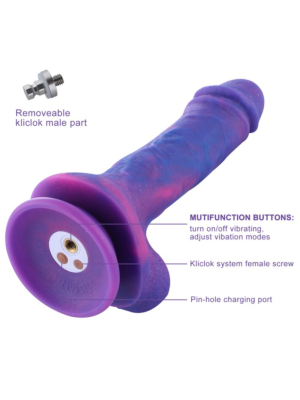 Purple Hismith Silicone Dildo with 3 Speeds & 4 Modes