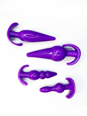 Purple Ergonomic Butt Plug Set - Perfect Fit!