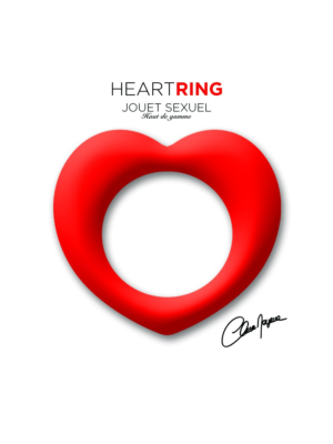 Passion in Red: Clara Morgane Silicone Heart Cock Ring
