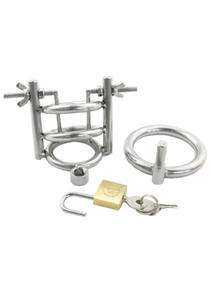 Kinksters Silver Chastity Cage: Urethra Spreader