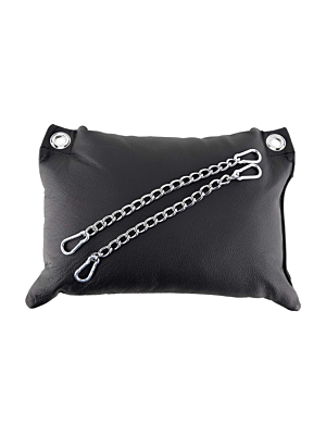 Experience Luxurious Comfort with Kinksters' Black Leather Pillow