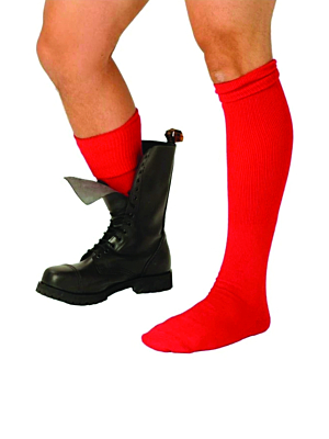 Kinksters' Red Acrylic Boot Socks