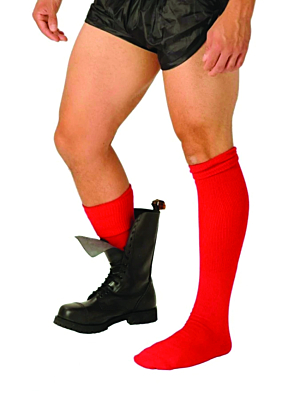 Kinksters' Red Acrylic Boot Socks