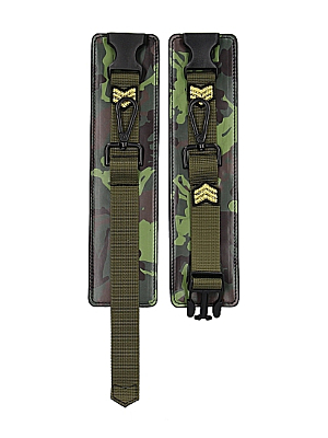 Army Green Wrist Cuffs by Ouch: Tough and Trendy