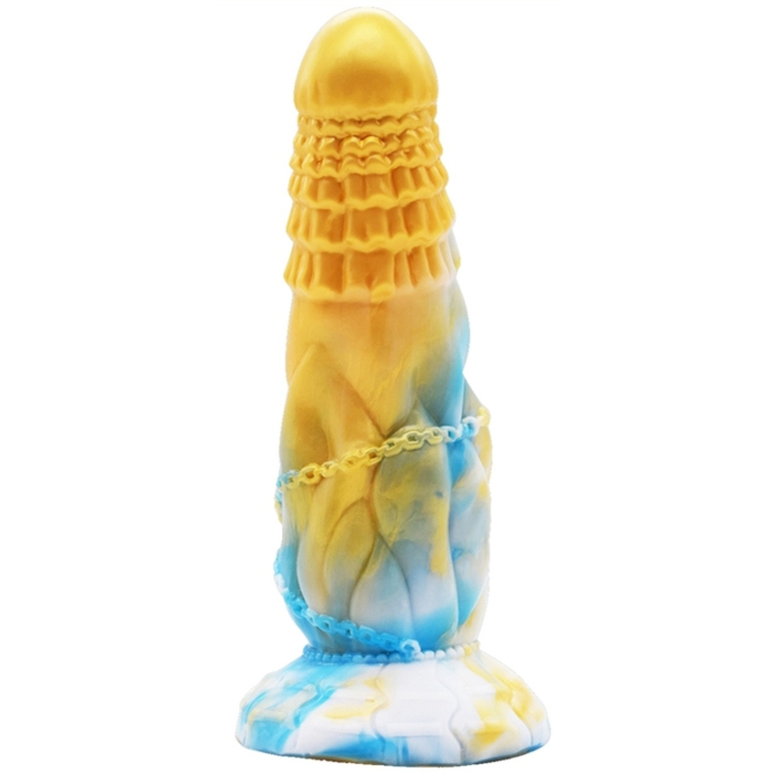 XXL Non Realistic Dildo Fheniks 18 x 6cm - Gold/Blue XXL Non Realistic Dildo Fheniks 18 x 6cm - Gold/Blue