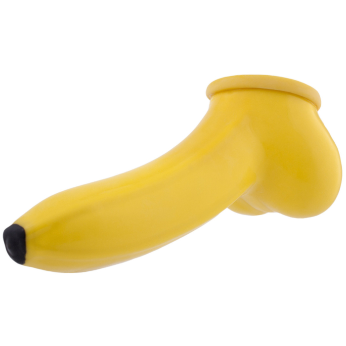 Latex Banana Penis Extension 15 cm - Yellow - Smooth Surface with Balls Latex Banana Penis Extension 15 cm - Yellow - Smooth Surface with Balls
