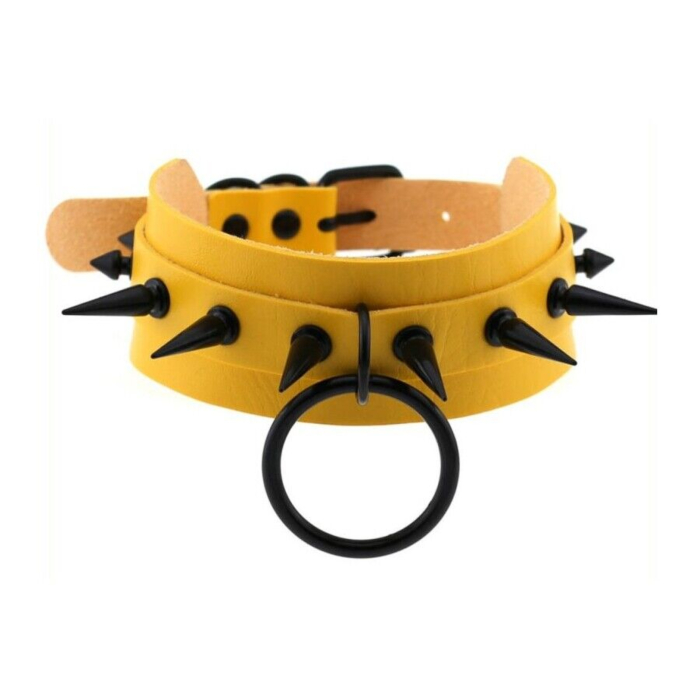 Strobo Lish Yellow Spike Collar Strobo Lish Yellow Spike Collar