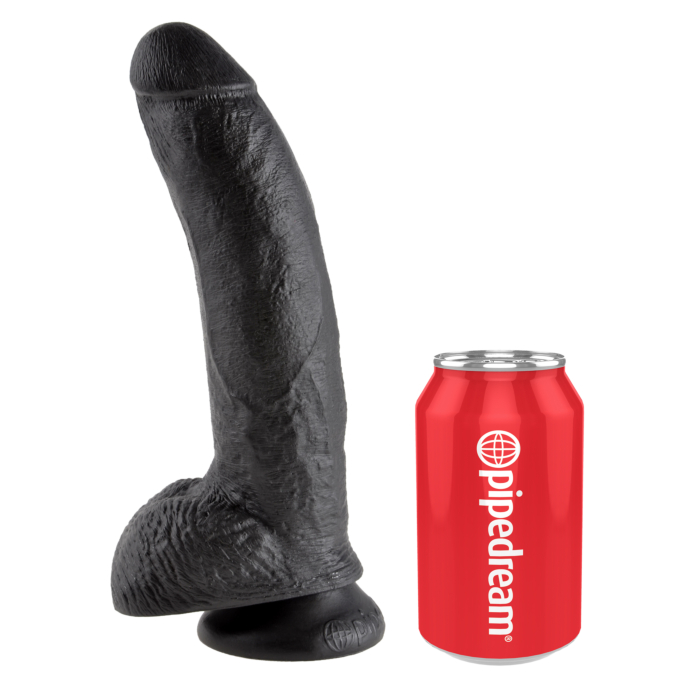 King Cock Cock with Balls Black 9in King Cock Cock with Balls Black 9in