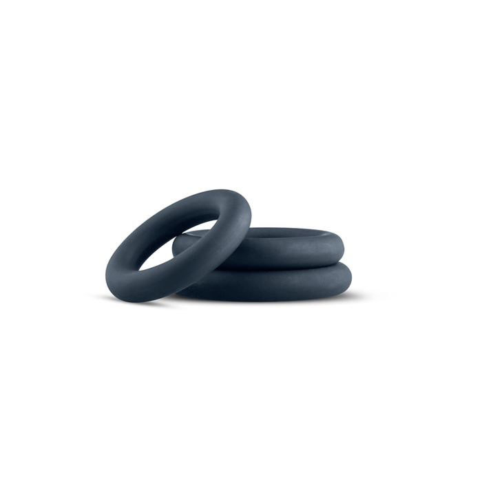 3-Piece Cock Ring Set - Grey 3-Piece Cock Ring Set - Grey