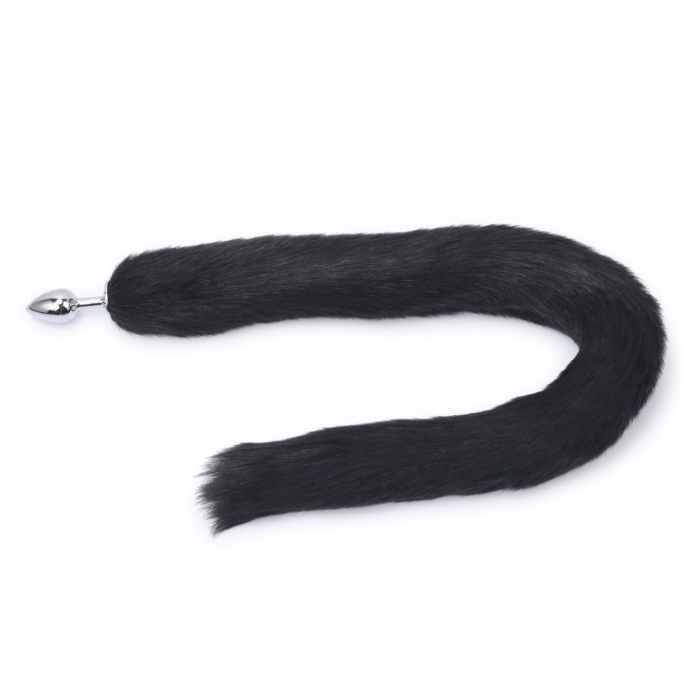Kiotos Long Fox Tail Butt Plug - Black - Anal Sex Toy Kiotos Long Fox Tail Butt Plug - Black - Anal Sex Toy