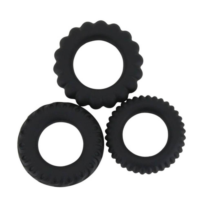 Τρία Δαχτυλίδια Πέους -Titan 3 in 1 Silicone Rings Τρία Δαχτυλίδια Πέους -Titan 3 in 1 Silicone Rings