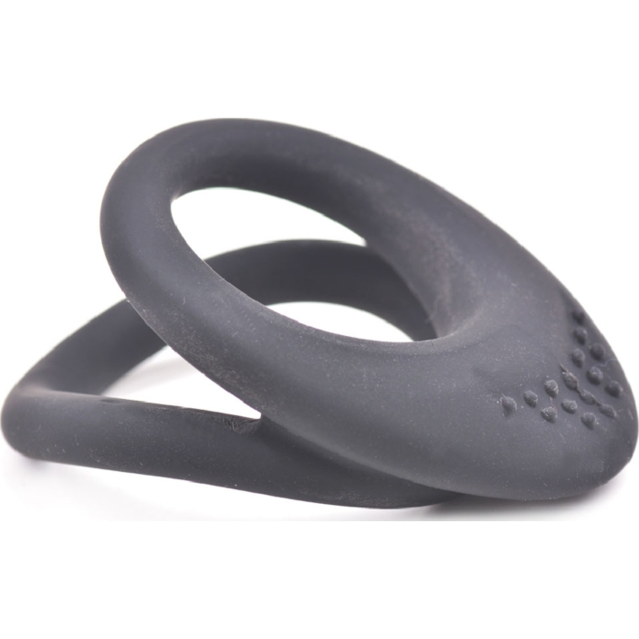 Black Double Erection Cock Sling-Silicone