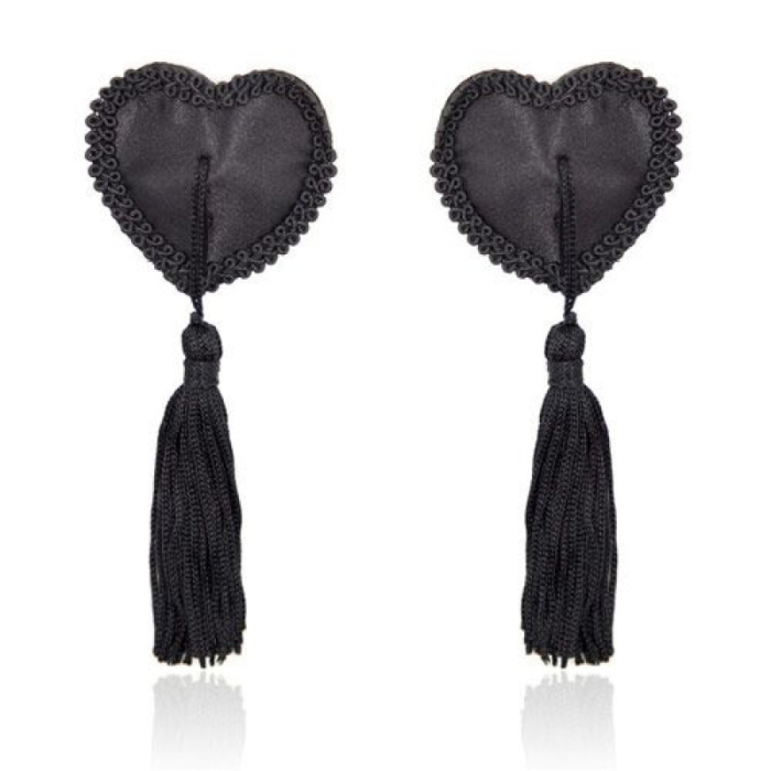 Heart Nipples Tassels BLACK Heart Nipples Tassels BLACK