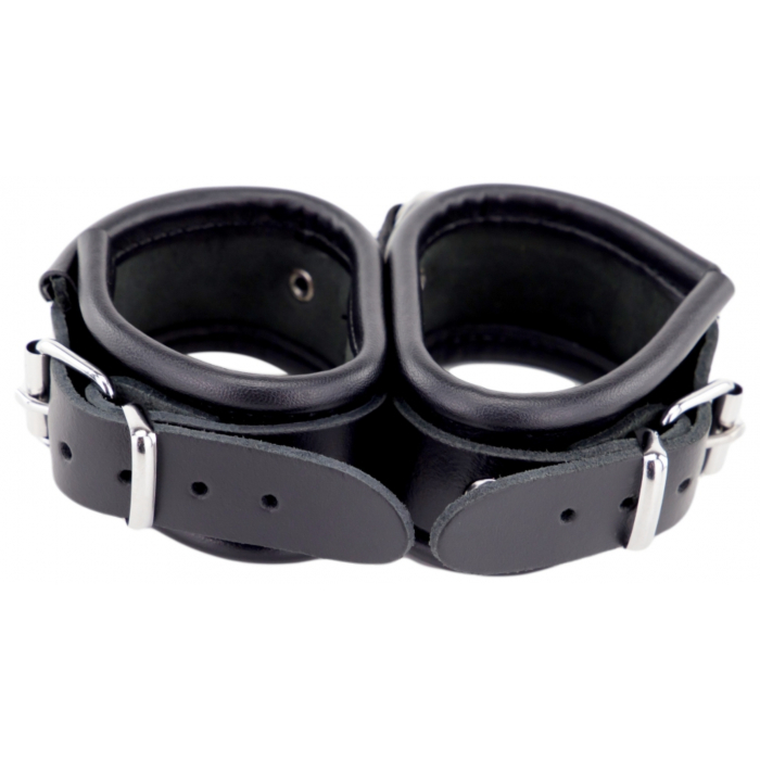 Double Leather BDSM Handcuffs Double Leather BDSM Handcuffs