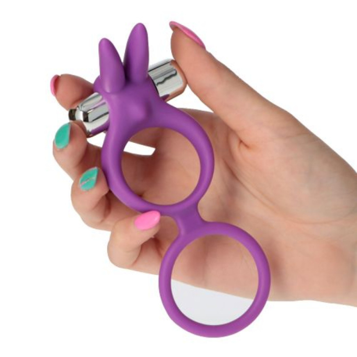 Vibrating Timeless Dual Cock Ring (Purple) - Toyz4Lovers - Rabbit Massager Vibrating Timeless Dual Cock Ring (Purple) - Toyz4Lovers - Rabbit Massager
