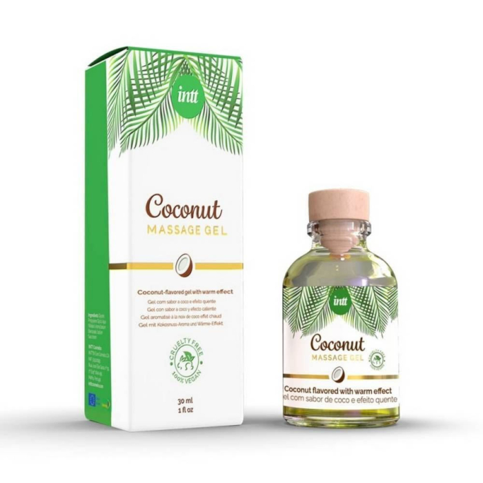 Intt - Vegan Massage Gel With Coconut Flavor and Heating Effect 30ml Intt - Vegan Massage Gel With Coconut Flavor and Heating Effect 30ml