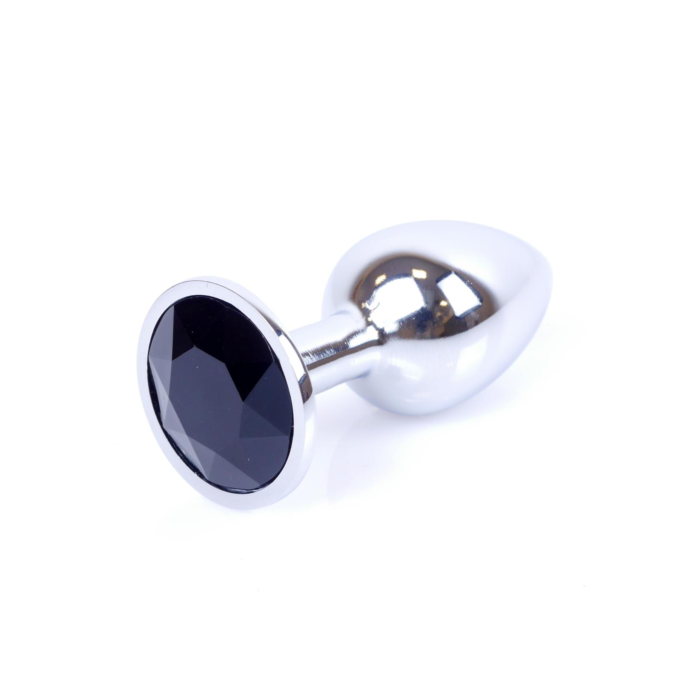 Jewellery Silver Butt Plug 7 cm - Black - Classic Anal Plug - Aluminium Jewellery Silver Butt Plug 7 cm - Black - Classic Anal Plug - Aluminium