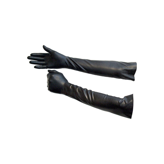 Mister B Rubber Gloves Elbow Length - Black Mister B Rubber Gloves Elbow Length - Black