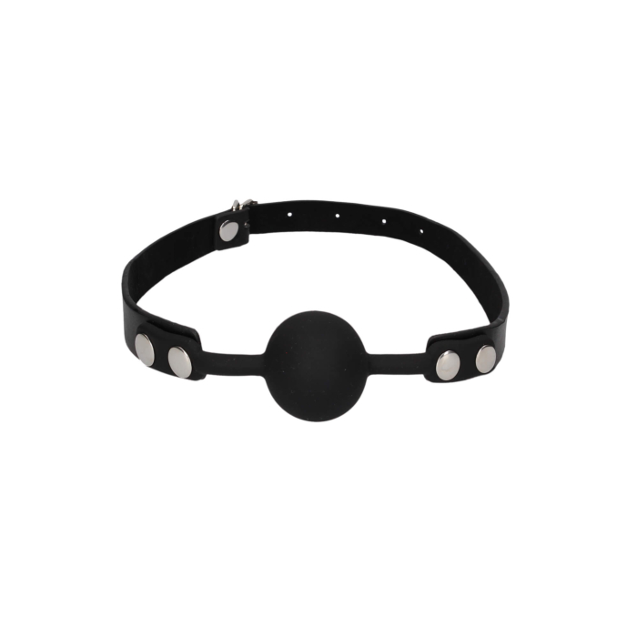 Silicone Ball Gag - with Adjustable Bonded Leather Straps Silicone Ball Gag - with Adjustable Bonded Leather Straps