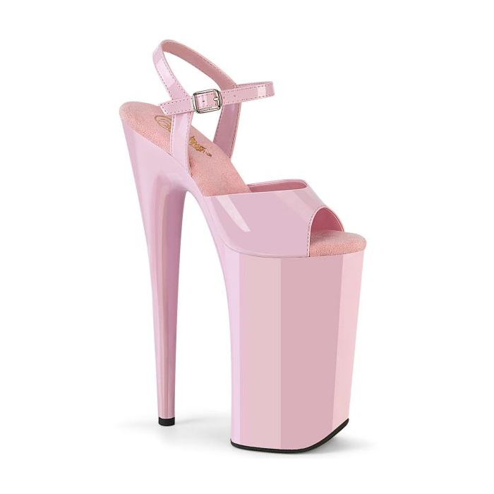 Pleaser sexy high heels platform ankle boot baby pink patent Pleaser sexy high heels platform ankle boot baby pink patent