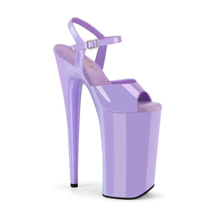 Pleaser sexy high heels platform ankle boot lavender patent Pleaser sexy high heels platform ankle boot lavender patent