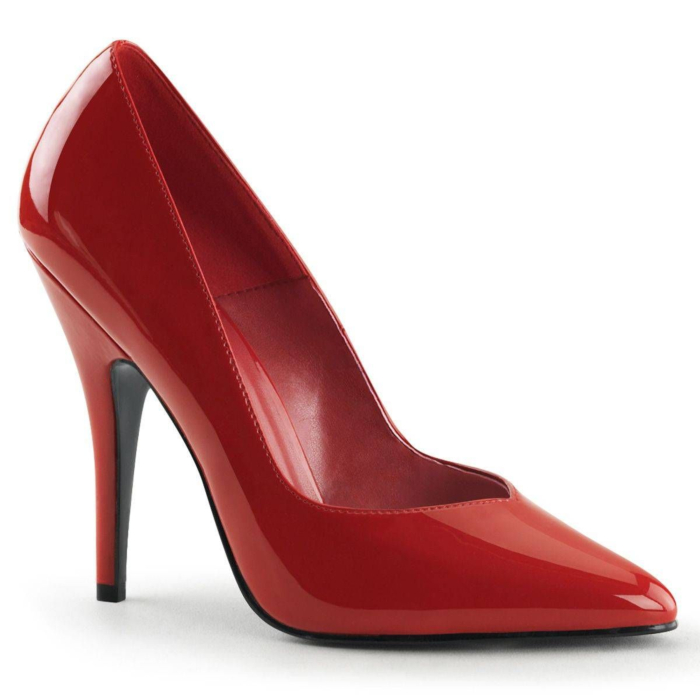 sexy Pleaser high heels stiletto pumps v-cut red patent sexy Pleaser high heels stiletto pumps v-cut red patent
